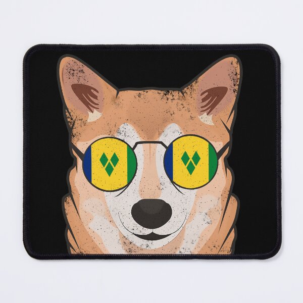 Item preview, Vintage Patriotic Shiba Inu Vincentian Flag designed and sold by feether-store.
