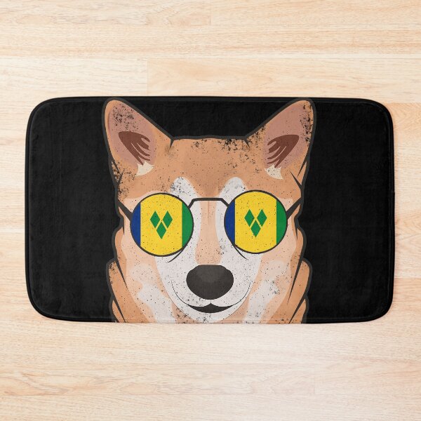 Item preview, Vintage Patriotic Shiba Inu Vincentian Flag designed and sold by feether-store.