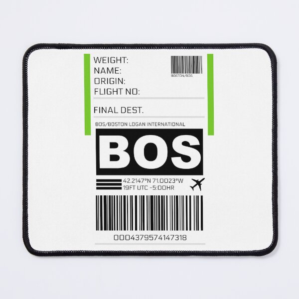 Item preview, BOS Boston Logan International Airport Luggage Tag Sticker designed and sold by ccooll.