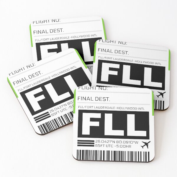 Item preview, FLL Fort-Lauderdale-Hollywood Florida International Airport Luggage Tag Sticker designed and sold by ccooll.