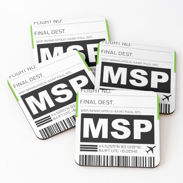 Item preview, MSP Minneapolis Saint Paul International Airport Luggage Tag Sticker designed and sold by ccooll.