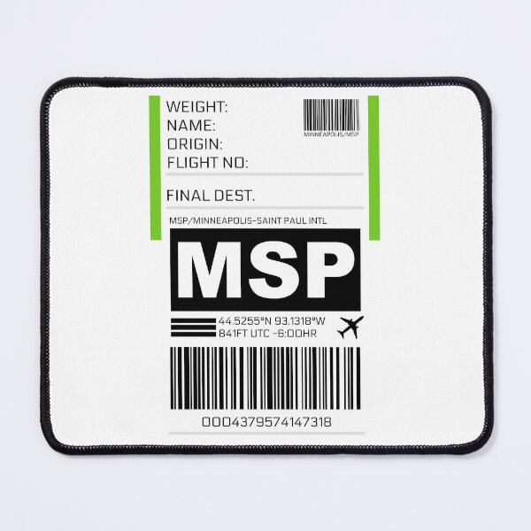 Item preview, MSP Minneapolis Saint Paul International Airport Luggage Tag Sticker designed and sold by ccooll.