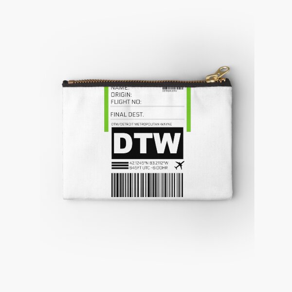 Item preview, DTW Detroit Michigan Metropolitan Wayne County International Airport Luggage Tag Sticker designed and sold by ccooll.