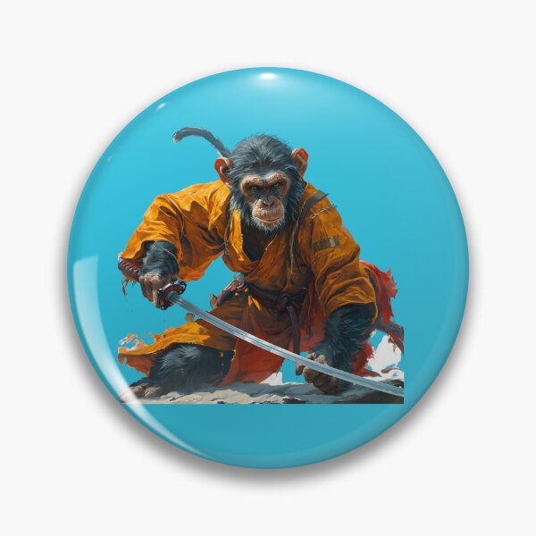 Aperçu de l'œuvre Chimp Samouraï créée et vendue par Pixel-Lair.