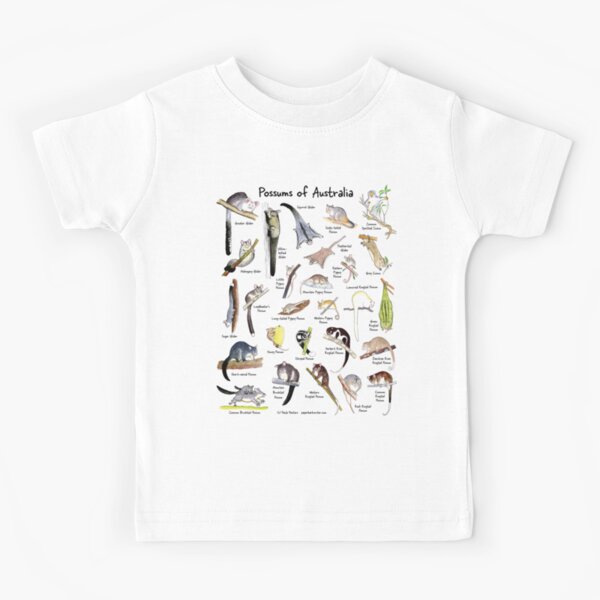 Possums of Australia (with names) Kids T-Shirt