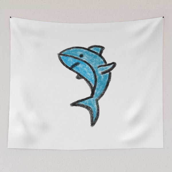 Item preview, Cute Blue Shark Illustration  designed and sold by slumberlandco.