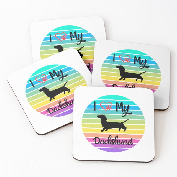 Item preview, "I Love My Duchshund" Rainbow Paws Spectrum Tee designed and sold by Wabi-SabiStudio.