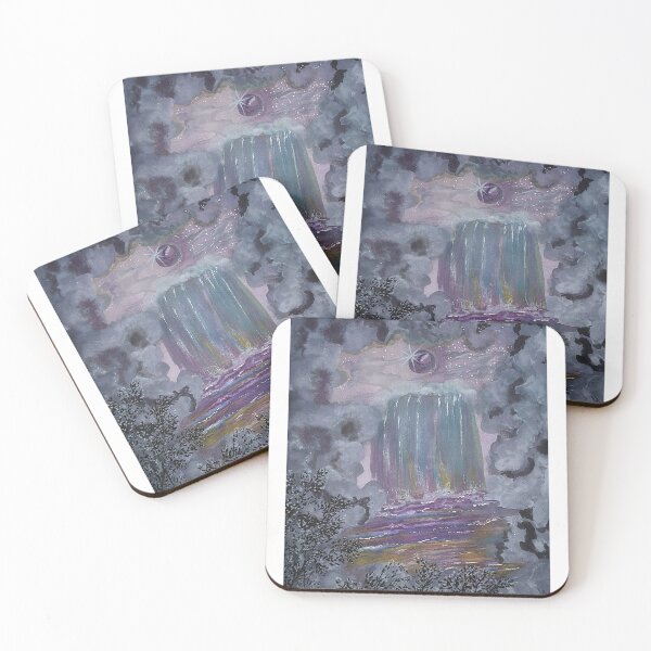 Item preview, Misty waterfall with moon designed and sold by CrushOnCovers.