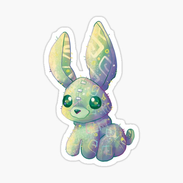 "Animal Jam Exclusive Green Bunny Plushie" Sticker for Sale by