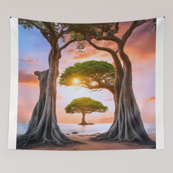 Item preview, Layered Banyan Tree Serenity Sunset designed and sold by Fredster1966.