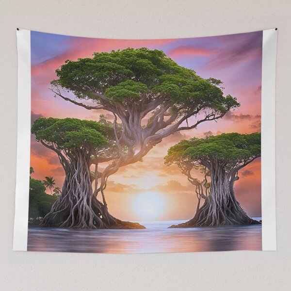 Item preview, Surreal Banyan Tree Sunset designed and sold by Fredster1966.