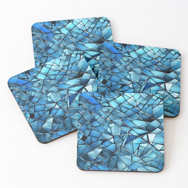 Item preview, Abstract Blue Shattered Glass Pattern designed and sold by calibrit.
