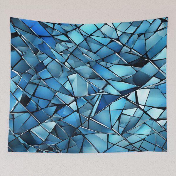 Item preview, Abstract Blue Shattered Glass Pattern designed and sold by calibrit.