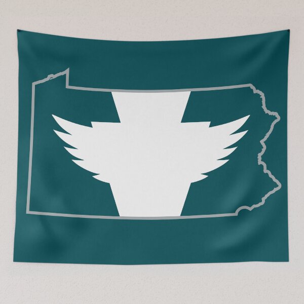 Item preview, Philly Football Midnight Keystone Flag Map designed and sold by Tara Stark.