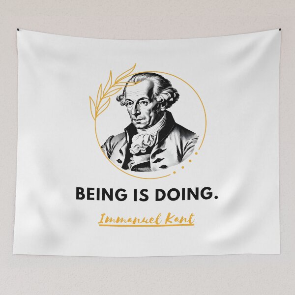 Item preview, Immanuel Kant quote: Being is doing for work designed and sold by CachoGlorious.