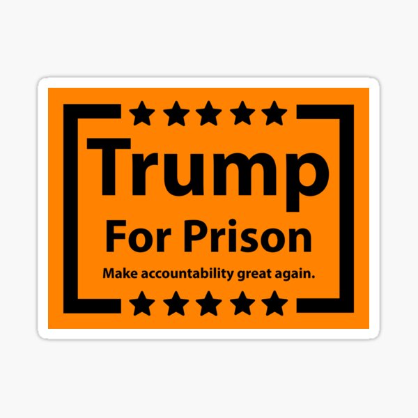 Vista previa del artículo con la obra «Trump para la prisión hace que la rendición de cuentas sea grandiosa», diseñado y vendido por Rachel the Artist .