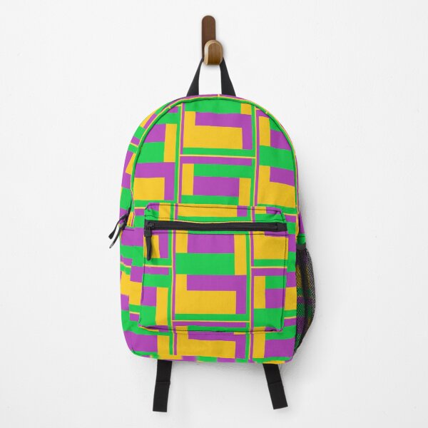 Item preview, Geometric Abstract Mardi Gras Colors Pattern designed and sold by ArtByLM.