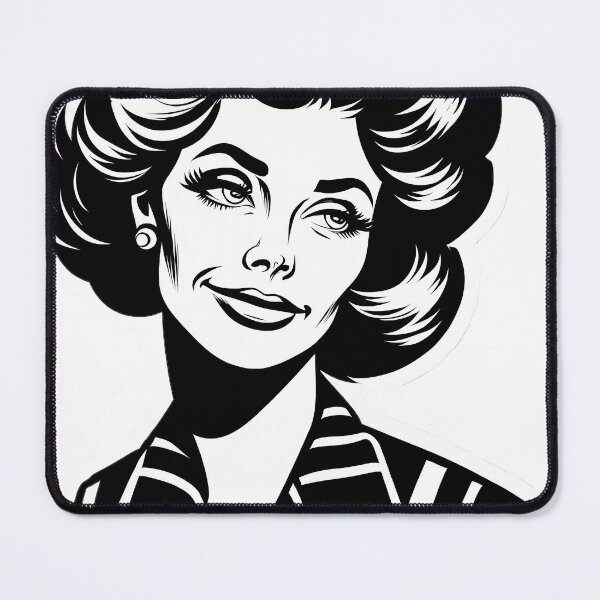 Item preview, Crazy Twin Parents Black and White Simplistic Graphic designed and sold by invention7.