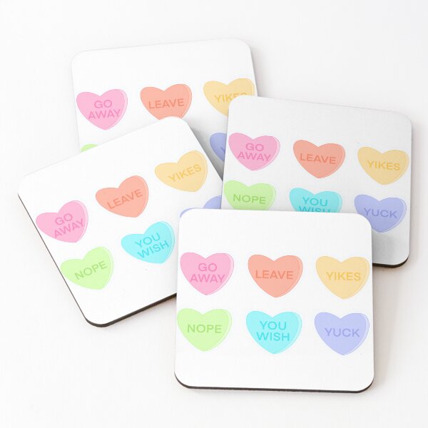 Item preview, Petty Conversation Hearts Sticker Sheet designed and sold by michaelawells97.