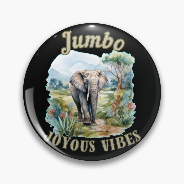 Item preview, Jumbo Joyous Vibes. elephant face designed and sold by ElephantVibes.