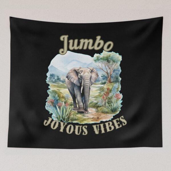 Item preview, Jumbo Joyous Vibes. elephant face designed and sold by ElephantVibes.