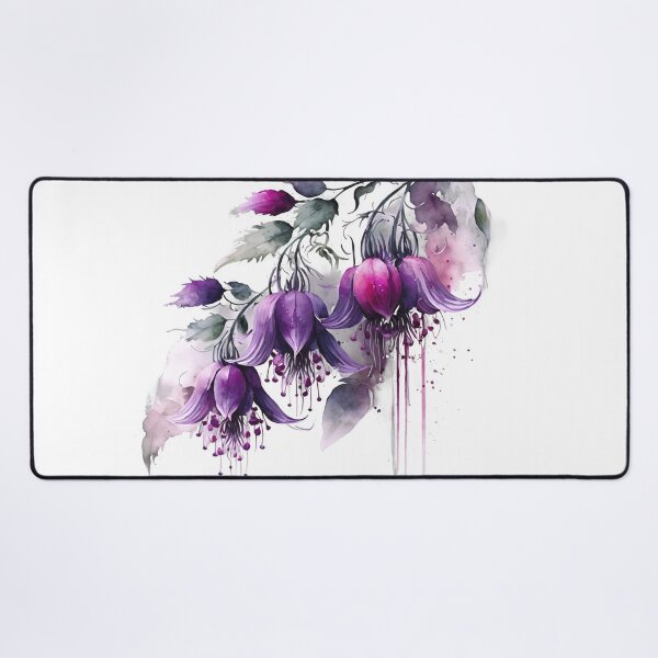Item preview, Fuchsia Flower Watercolour Drip designed and sold by Sarah Walton.