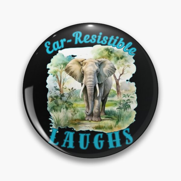Item preview, Ear-Resistible Laughs. funny elephant designed and sold by ElephantVibes.