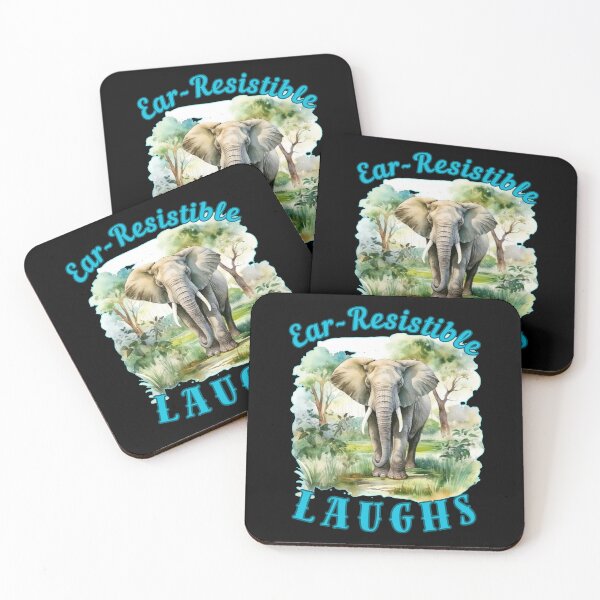 Item preview, Ear-Resistible Laughs. funny elephant designed and sold by ElephantVibes.