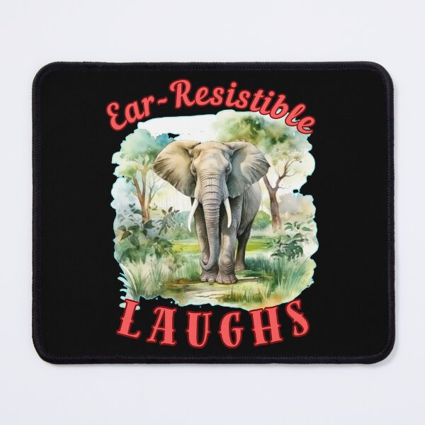 Item preview, Ear-Resistible Laughs. colorful elephant designed and sold by ElephantVibes.