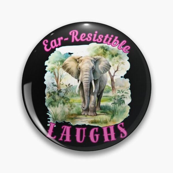 Item preview, Ear-Resistible Laughs. elephant head designed and sold by ElephantVibes.