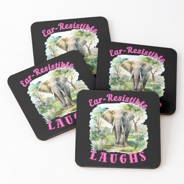 Item preview, Ear-Resistible Laughs. elephant head designed and sold by ElephantVibes.