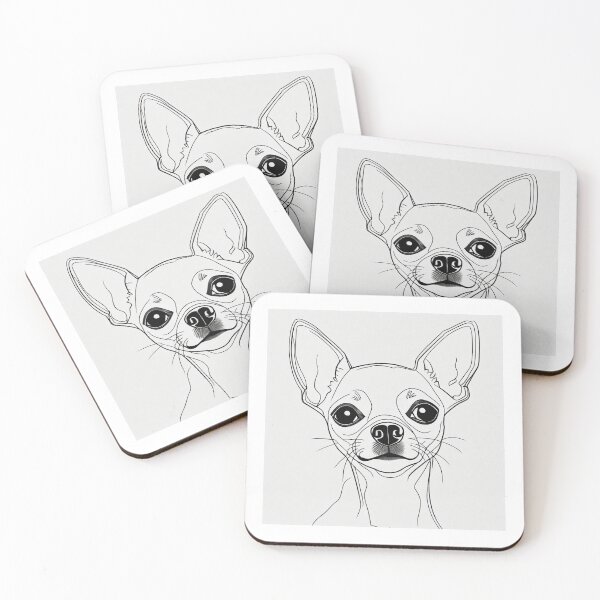 Item preview, Line drawing of a chihuahua designed and sold by ailia-hikaru.