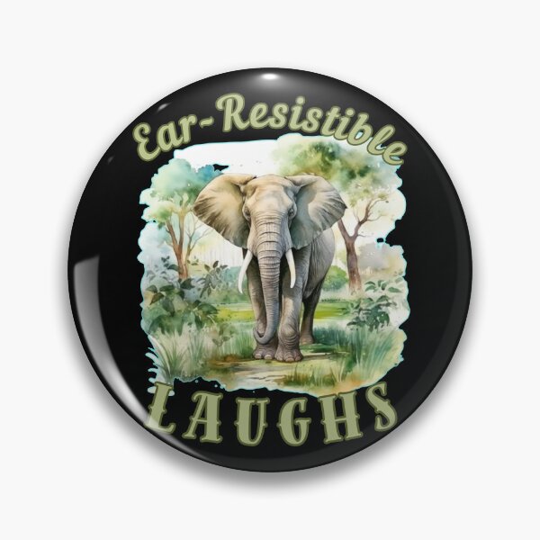 Item preview, Ear-Resistible Laughs. elephant face designed and sold by ElephantVibes.