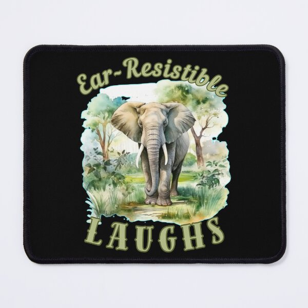 Item preview, Ear-Resistible Laughs. elephant face designed and sold by ElephantVibes.