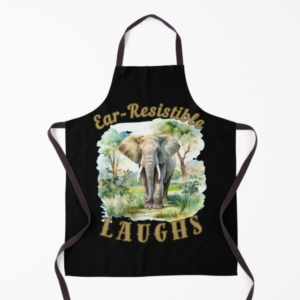 Item preview, Ear-Resistible Laughs. elephant portrait designed and sold by ElephantVibes.