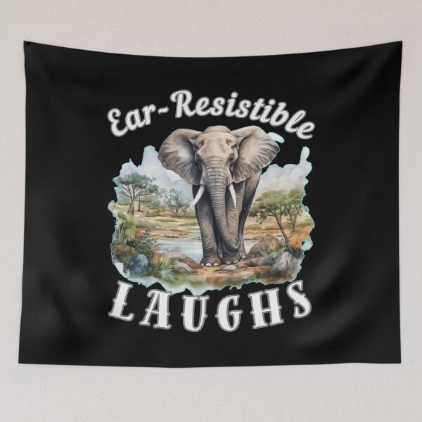 Item preview, Ear-Resistible Laughs. surreal elephant designed and sold by ElephantVibes.