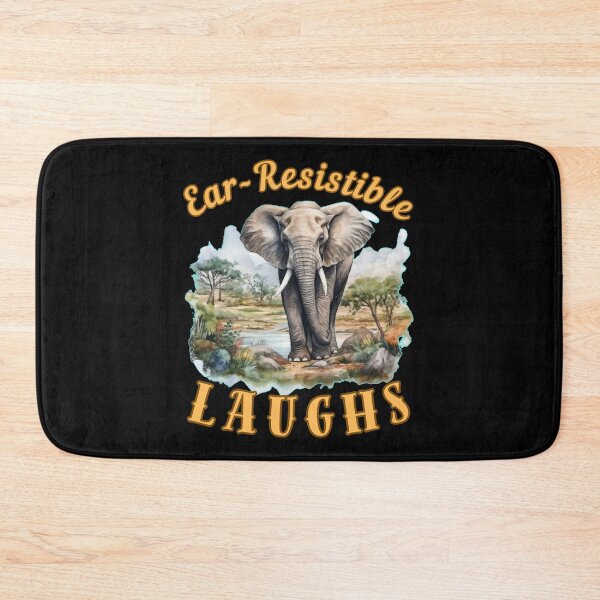 Item preview, Ear-Resistible Laughs. watercolor elephant designed and sold by ElephantVibes.