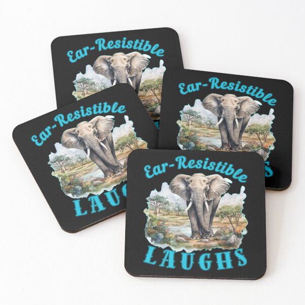 Item preview, Ear-Resistible Laughs. adorable elephant designed and sold by ElephantVibes.