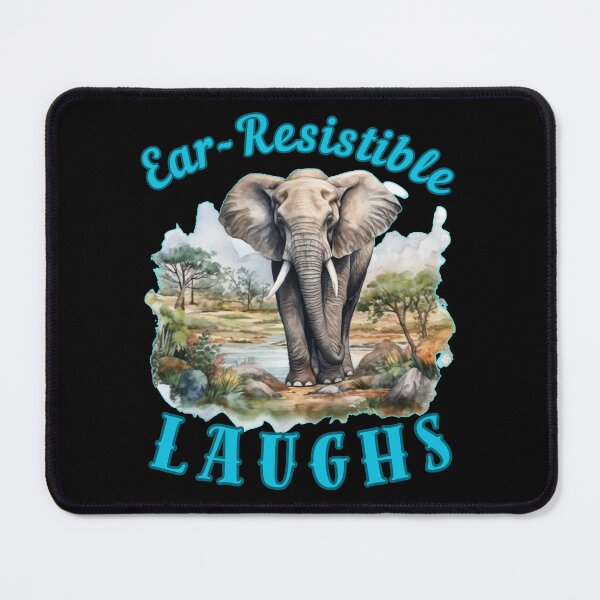 Item preview, Ear-Resistible Laughs. adorable elephant designed and sold by ElephantVibes.