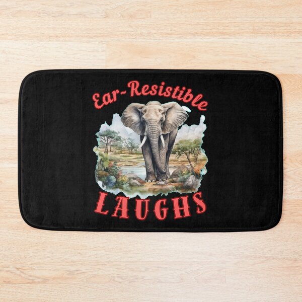 Item preview, Ear-Resistible Laughs. happy elephant designed and sold by ElephantVibes.