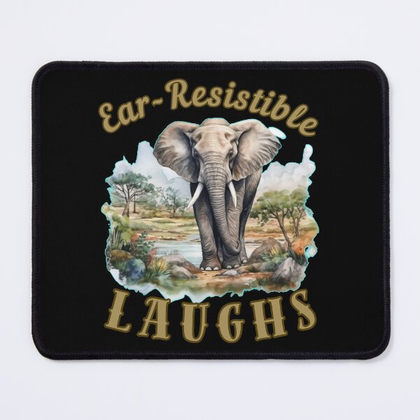 Item preview, Ear-Resistible Laughs. Flower elephant designed and sold by ElephantVibes.