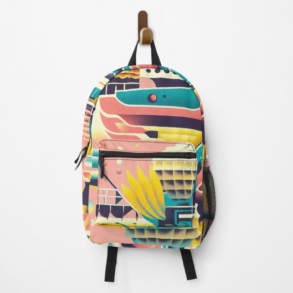 Item preview, Vibrant Abstract Ship Illustration: Retro Geometric Artwork  designed and sold by KaleidoNest.