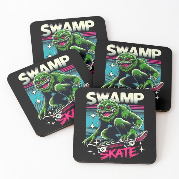 Item preview, Skateboarding Swamp Monster Swamp Creature Boarder Graphic designed and sold by SpookshowDesign.