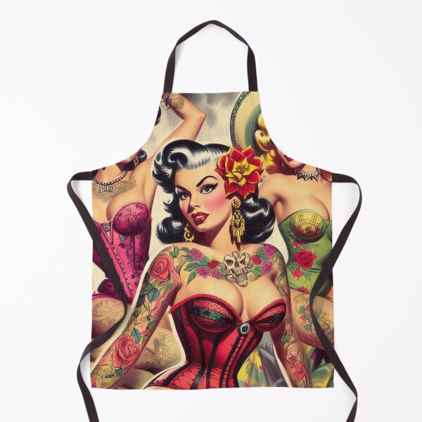 Aperçu de l'œuvre Pin-ups de tatouage vintage créée et vendue par PulpVintage.