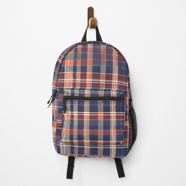 Item preview, Orange, Blue and White Plaid cool classic style! designed and sold by ZipperDragon88.