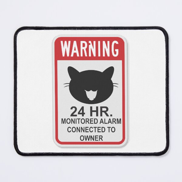 Item preview, Warning 24 HR Cat Surveillance Alarm Sign designed and sold by Prosper  Scott.