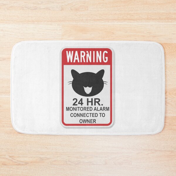 Item preview, Warning 24 HR Cat Surveillance Alarm Sign designed and sold by Prosper  Scott.
