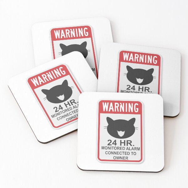 Item preview, Warning 24 HR Cat Surveillance Alarm Sign designed and sold by Prosper  Scott.