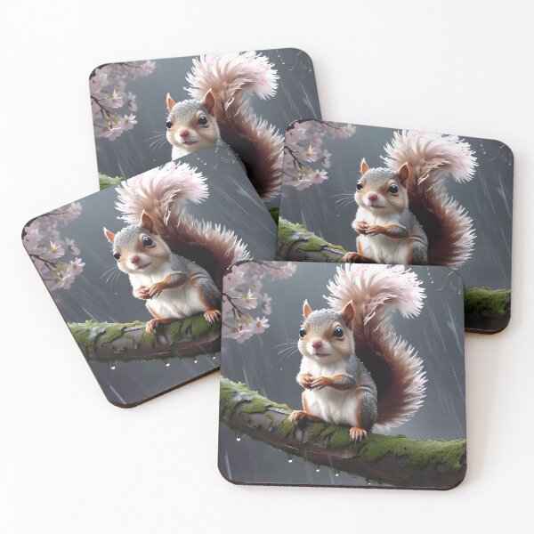 Artikelvorschau, Cute Squirrel In The Rain entworfen und verkauft von TheArtOfPat.