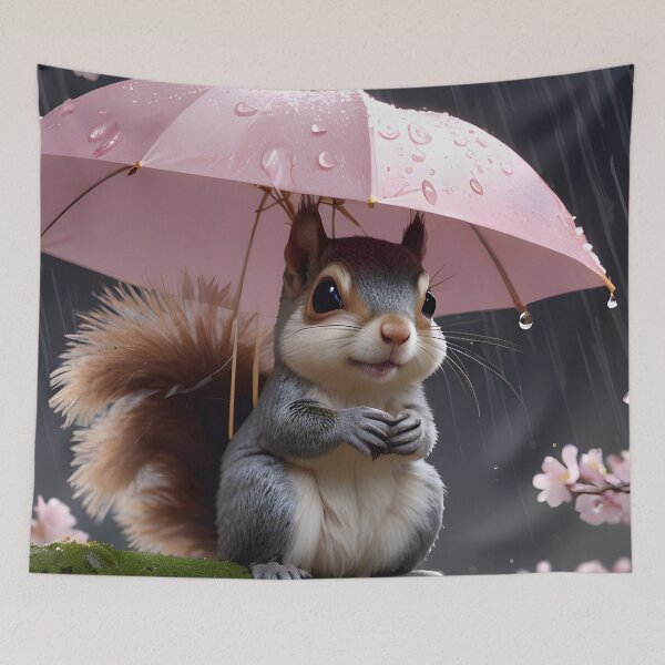 Item preview, Cute Squirrel In The Rain designed and sold by TheArtOfPat.